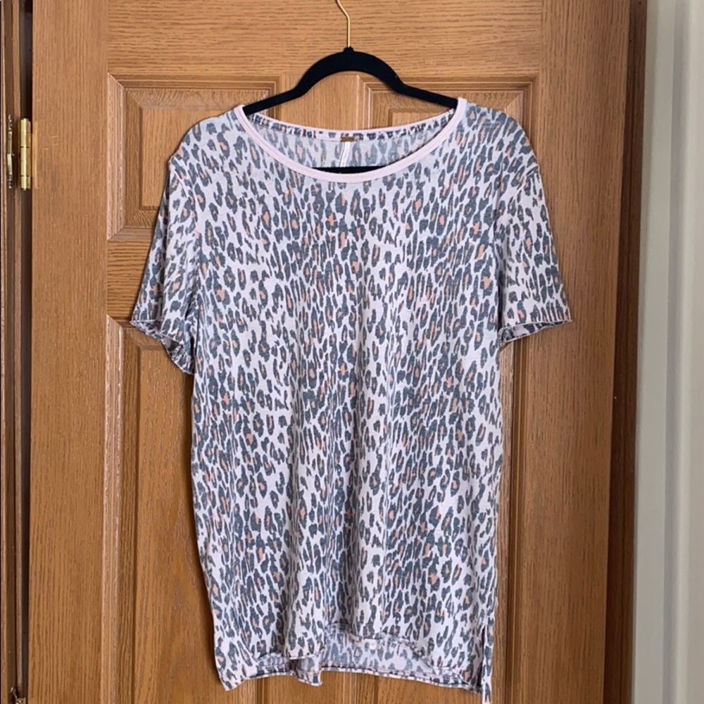 Free People super soft leopard print tee